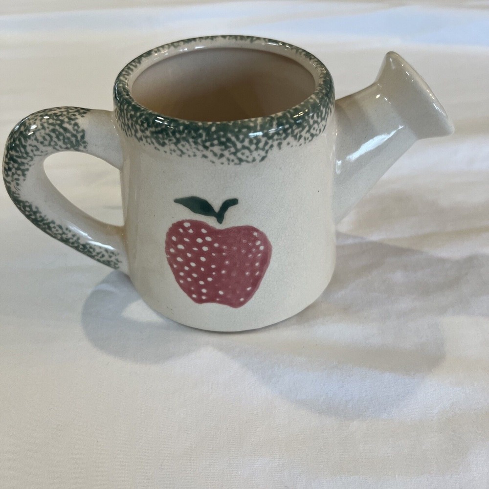 Vintage Hermitage Pottery Watering Pitcher‎ 1996 Apple